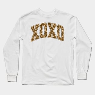 Gold XOXO varsity letters Long Sleeve T-Shirt